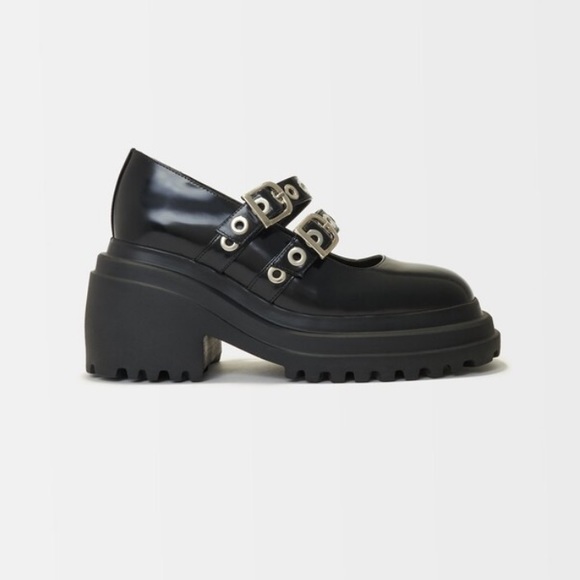 Maje Mary Jane platforms with silver eyelets (size 6) NEW in box - Picture 2 of 6